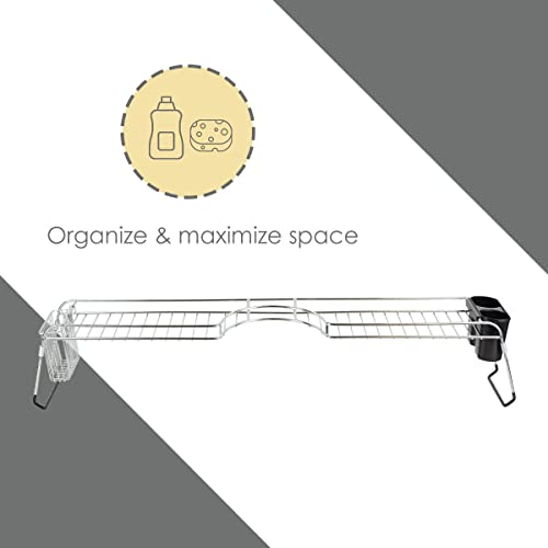 Over Sink Shelf, (Chrome) by Home Basics | Steel Over The Kitchen - Image 4