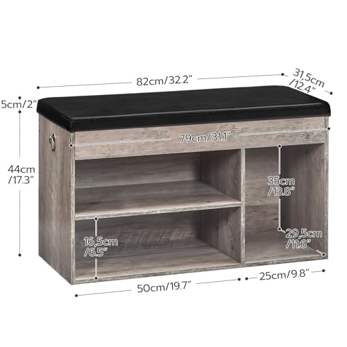 HOOBRO Shoe Storage Bench with Cushion, 32.3" Entryway Bench - Image 4