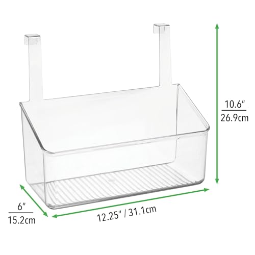 mDesign Plastic Over Cabinet Door Storage Organizer Bin - Image 5