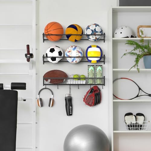 YBING Sports Equipment Organizer with 3 Separate Shelf - Image 3