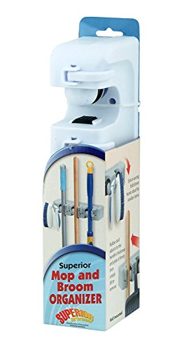Mop & Broom organizer 3-Slots (White) - Image 6