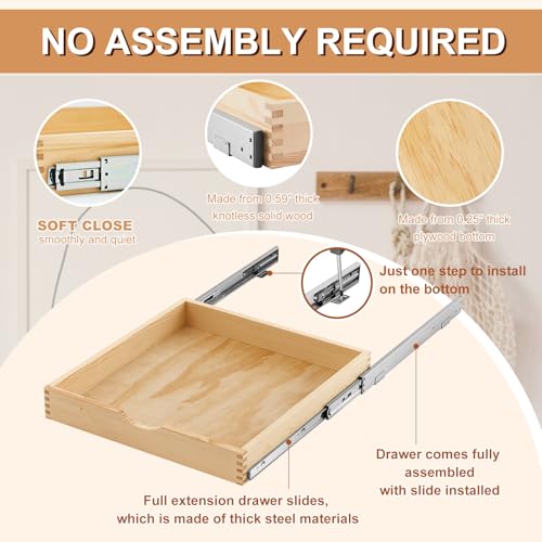 2 Set Wood Pull out Cabinet Organizer, Wood Color - Image 5