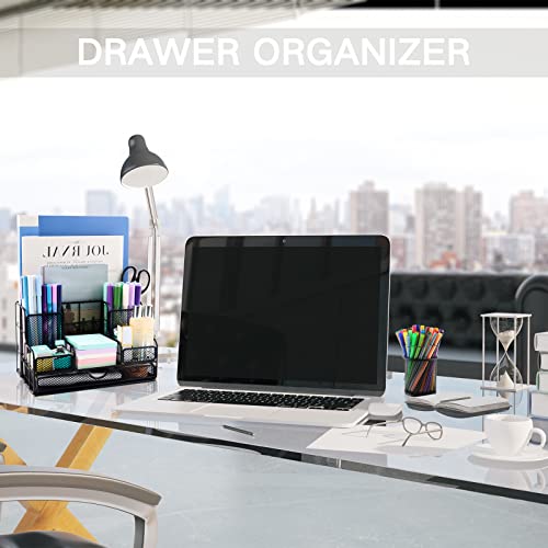 Desk Organizers Caddy and Accessories with 7 Compartments + Pen - Image 7