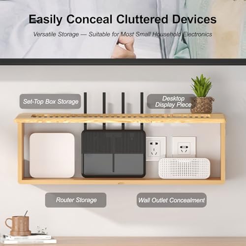 Home Media Storage Cabinet, Power Strip and Cable Ma | Cable Managemen - Image 4