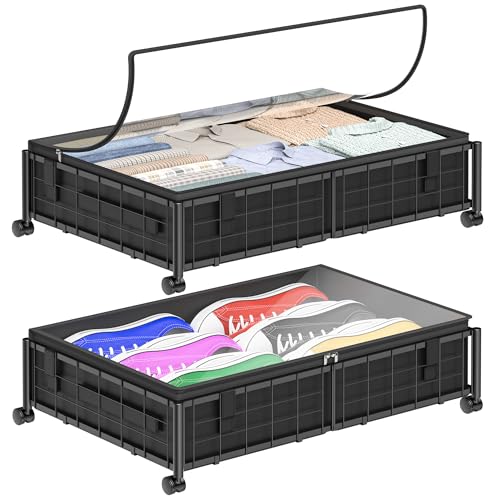 Hleelomi Under Bed Storage with Wheels and Storage Bag - Image 2