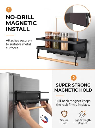 Magnetic Spice Rack for Refrigerator Fridge Side Organizer - Image 6