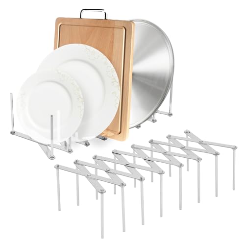 JINGIHE Pots and Pans Organizer, Adjustable Kitchen Cabinet - Image 2