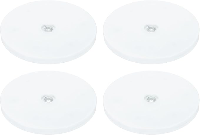 uxcell 4Pack Acrylic Lazy Susan Turntable, 6" Spinner Lazy Susan Turntable Organizer, Acrylic Ball Bearing Rotating Tray for Pantry Spice Rack Decorating, White