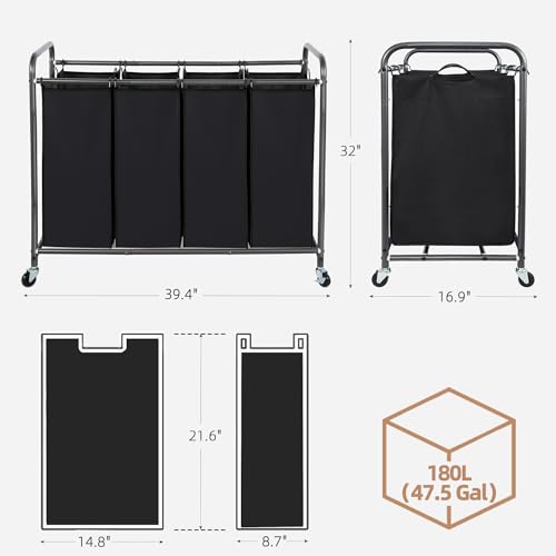 STORAGE MANIAC 3 Section Laundry Sorter, Laundry Hamper - Image 4