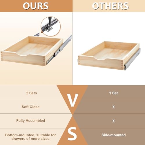 2 Set Wood Pull out Cabinet Organizer, Wood Color - Image 5