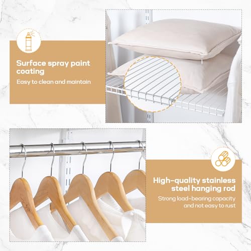 Homde Quality Closet Organizer System: 4-8 Ft Adjustable Metal - Image 6