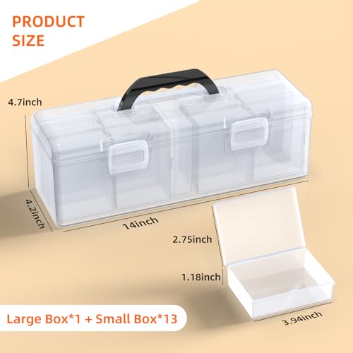 14-Pack Plastic Trading Card Storage Boxes for 900+ Loose Cards - Image 4