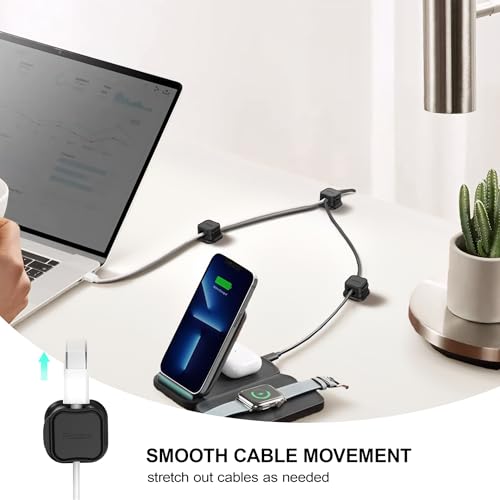 24 Pack Magnetic Cable Clip Organizer Cord Holder, Picozon - Image 4