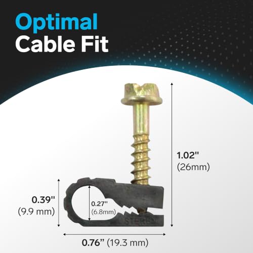 STEREN Coaxial Cable Clips - Cable Holder - Wire Clips - Image 5