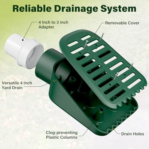 4in. Grate Yard Drain, Yard Drain Emitter for Sump Pump Discharge - Image 4