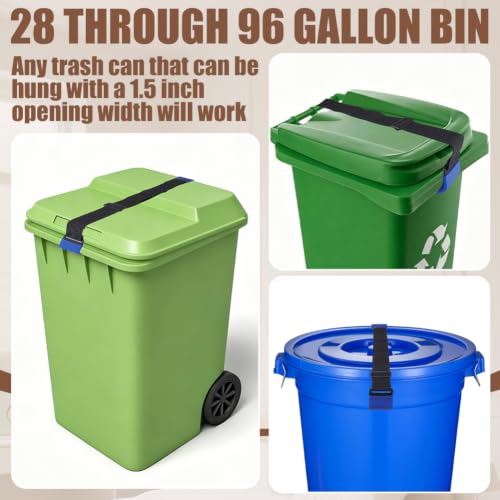 AHANDMAKER 4 Pack Double Claw Trash Can Lock Straps - Image 6