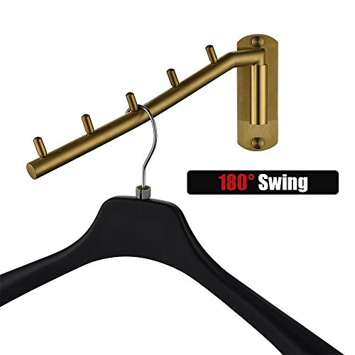 JQK Folding Clothes Hanger Rack, Stainless Steel Swing Arm - Image 5