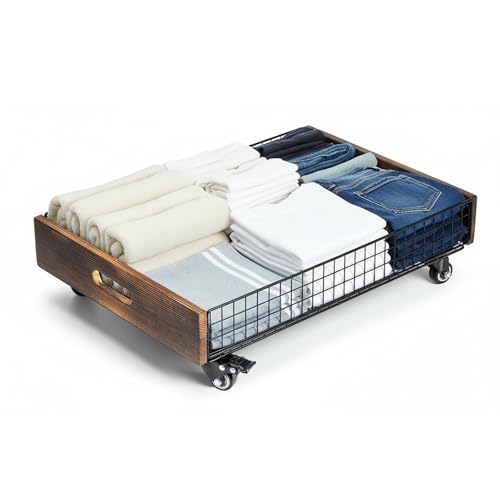 MyGift 24" Under Bed Storage Drawer Cart – Rolling | Home Organization - Image 2