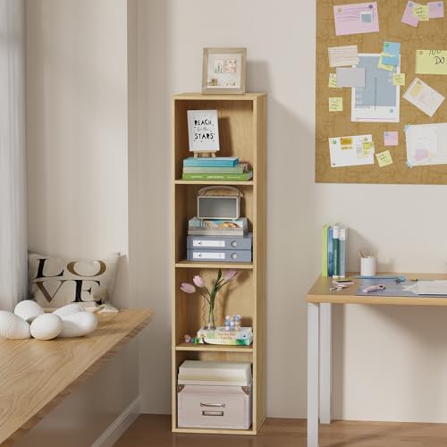 4 Tier Bookshelf, Freestanding Corner Storage Shelve Book Case - Image 7