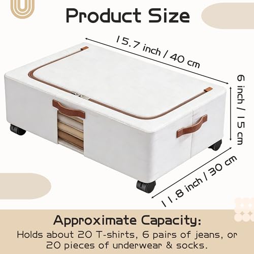Under Bed Storage Organizer with Wheels | Home Organization - Image 4