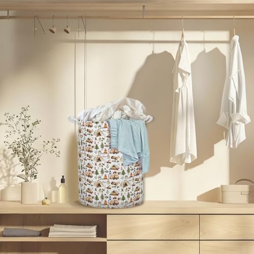 TAZSWDMMB Camping Laundry Basket Hamper, Rustic Boho - Image 8