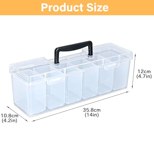 Tool Box Organizer, Clear Plastic Small Tool Box With 6 - Image 4