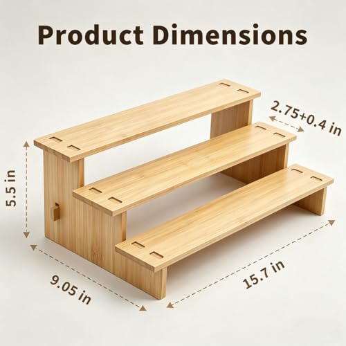 JinDoWin 2 Pack Spice Rack Organizer for Cabinets,Countertop & - Image 5