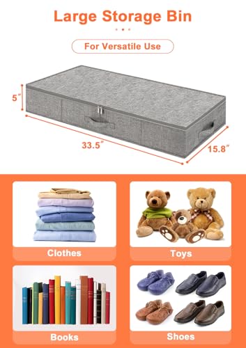 punemi 5 inch High Sturdy Low Profile Under Bed Storage, 2 Pack - Image 6