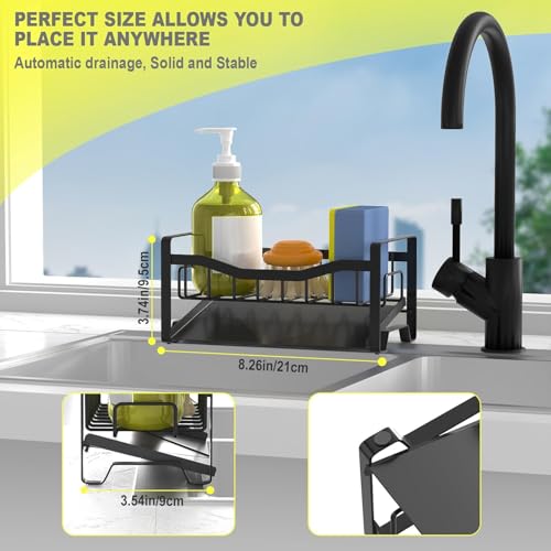 Maifan Stainless Steel Kitchen Sink Caddy Organizer with Auto - Image 6