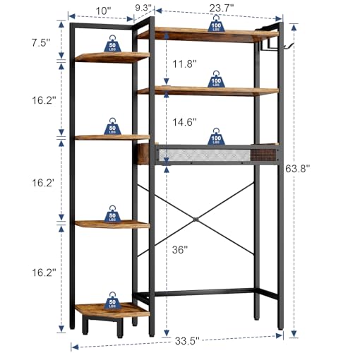 K1 Heavy Duty 7-Tier Over The Toilet Storage（With Basket - Image 4