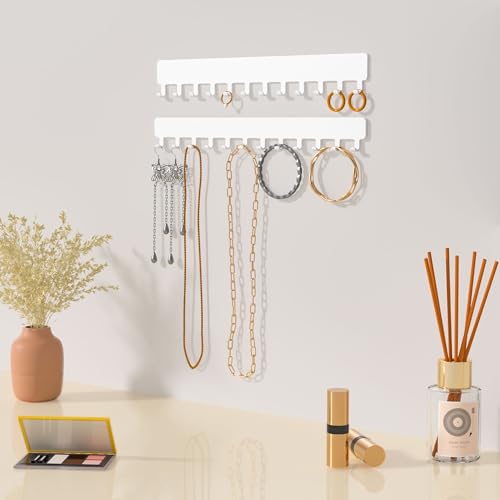 Necklace Holder Wall Mounted,Self Adhesive Jewelry O | Jewelry Organiz - Image 7
