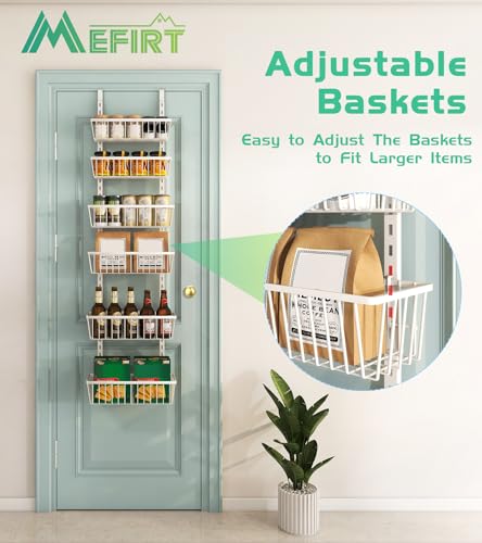 Mefirt 12 Inch Wide Narrow Over The Door Pantry Organizer - Image 7