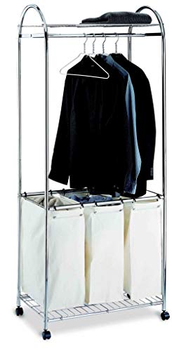 Organize It All Laundry Sorter with Canvas Bags, 3 Section Sorter - Image 3
