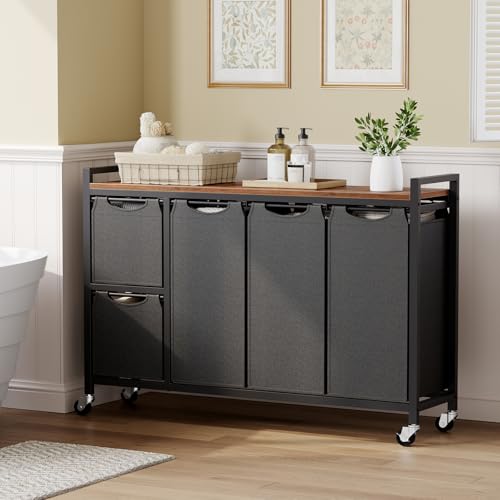 HOOBRO Laundry Sorter with 5 Sections, 45.5 Gal. (170 L) - Image 8