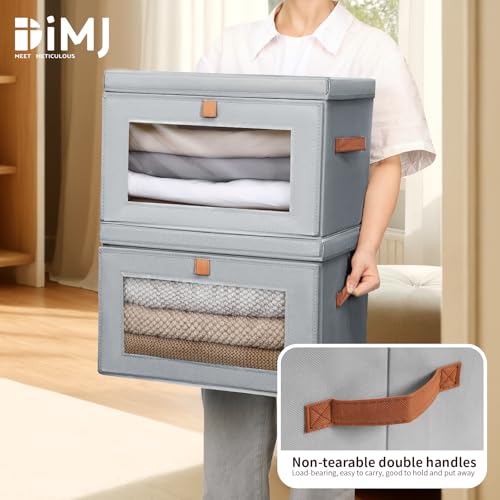 DIMJ Storage Bins with Lids - 4 Pack Large Fabric Cl | All Products - Image 7