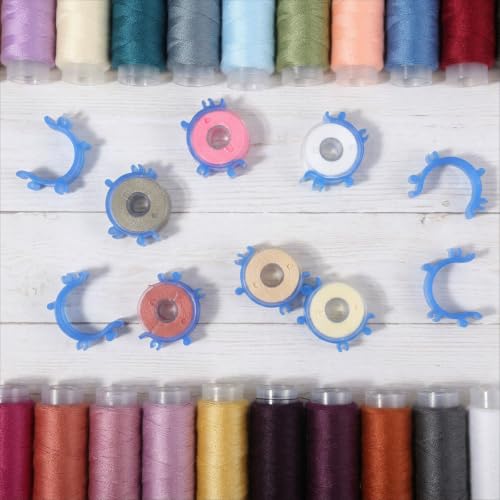 Guduling 50pcs Sewing Bobbin Clips, Blue Bobbin Clamps Plastic - Image 4