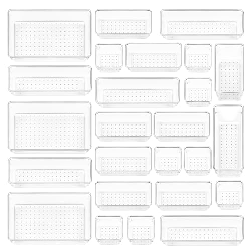 Vtopmart 72 PCS Clear Plastic Drawer Organizers Set, 4-Size - Image 2