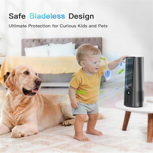 KONSIDEN Bladeless Desk Fan for Office, 13-Inch Small Quiet - Image 5
