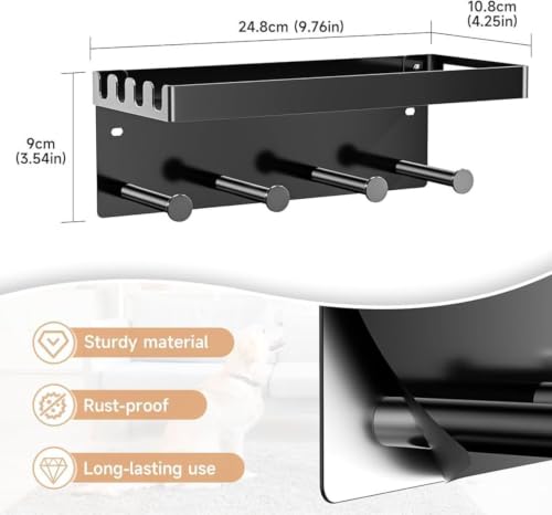 YWHWXB No Drill Dog Leash Holder Wall Mount, Pet Hooks & - Image 4