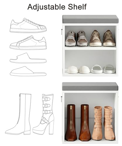 HOOBRO Shoe Storage Bench with Cushion, Entryway Bench - Image 7