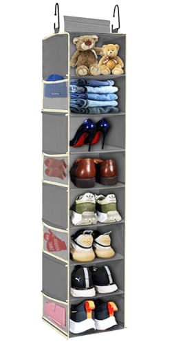 Large-Sized Hanging Shoe Organizer 8-Shelf, Hanging Closet - Image 2