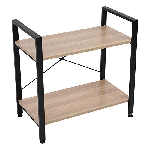 2 Tier Bookcase,Modern Narrow Book Shelf and Book Case - Image 8