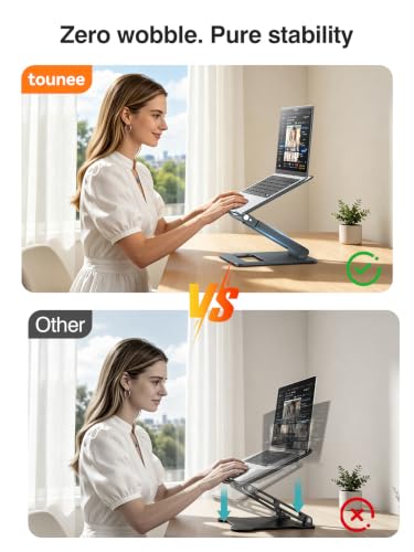 tounee Laptop Stand for Desk Adjustable Height, Tele | All Products - Image 6