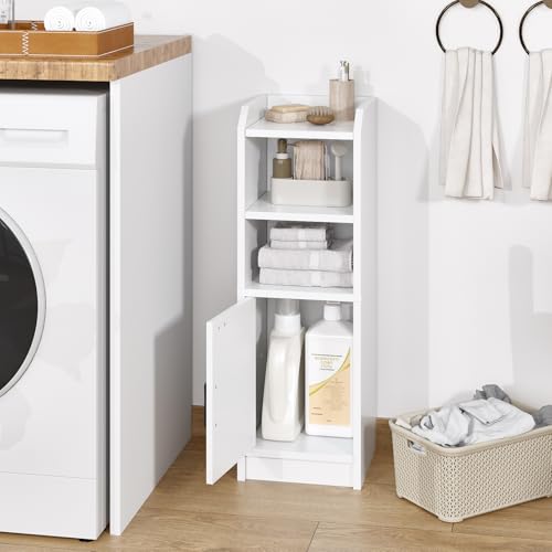 Narrow Bathroom Storage Cabinet with Door & Adjustable Shelf - Image 6