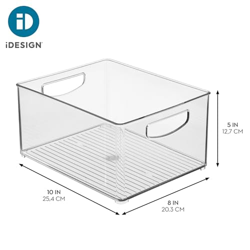 iDesign Stackable Clear Plastic Bin with Handles, 2-Pack - Image 5