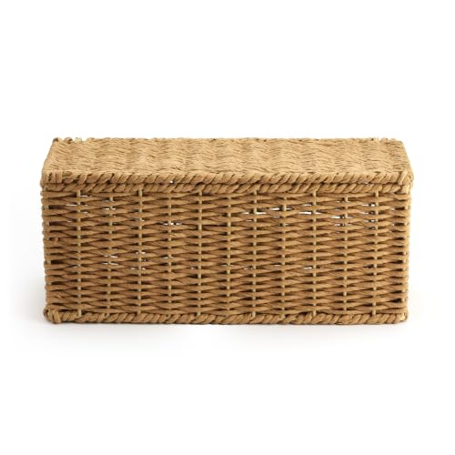 Handwoven Natural Raffia Cable Management Box with L | All Products - Image 7