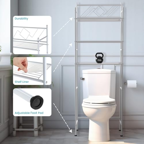 Home Zone Living Over-the-Toilet Bathroom Storage Cabinet - Image 7
