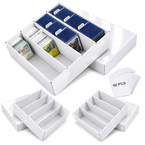 4 Row Toploader Trading Card Storage Box with Divider - Image 2