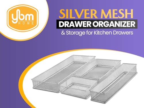 YBM Home Silver Mesh Drawer Organizer and Storage for Kitchen - Image 4