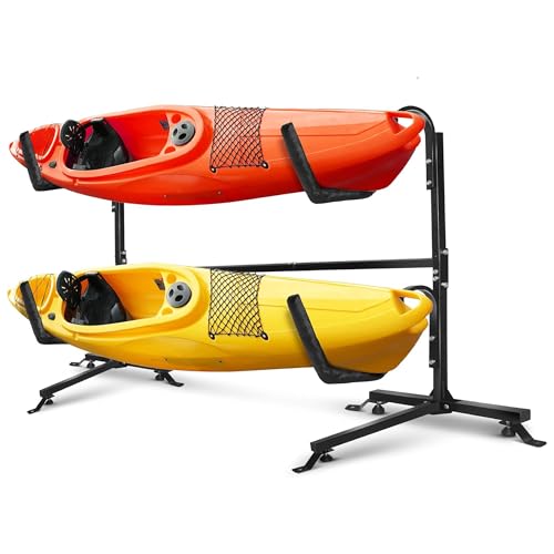 Yes4All 175 lbs Storage Freestanding Double Kayak Rack - Image 2